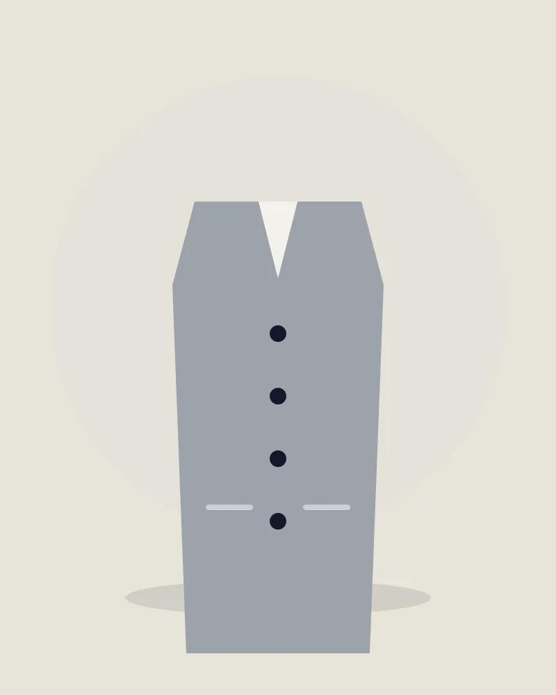 Berber Student Waistcoat – Silver Grey